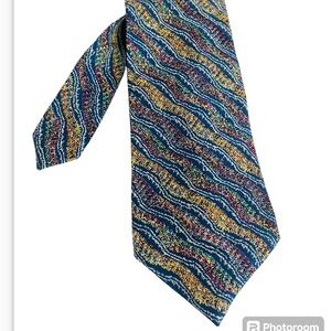 90s Silk Tundra Wide Multicolor Tie 57”